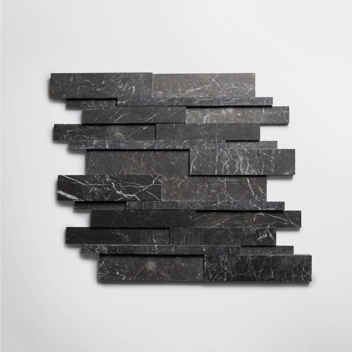 Iris Black Elevation Panel Marble Tile