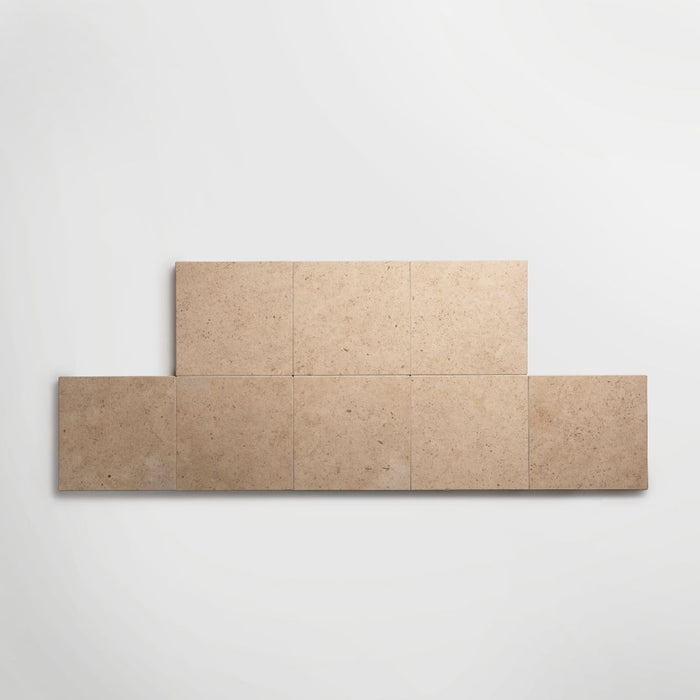 Fine Beige Moleanos Limestone Honed Sectional Hearth Tiles