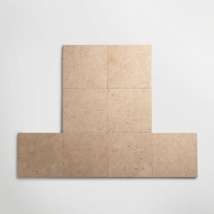 Fine Beige Moleanos Limestone Honed Sectional Hearth Tiles