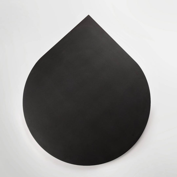 Black Honed Granite Teardrop Shaped Hearth