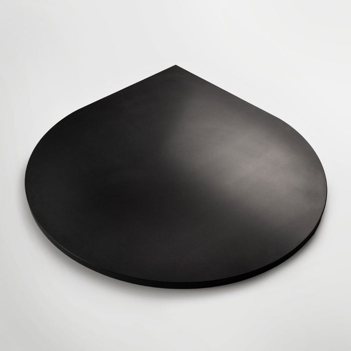 Black Honed Granite Teardrop Shaped Hearth