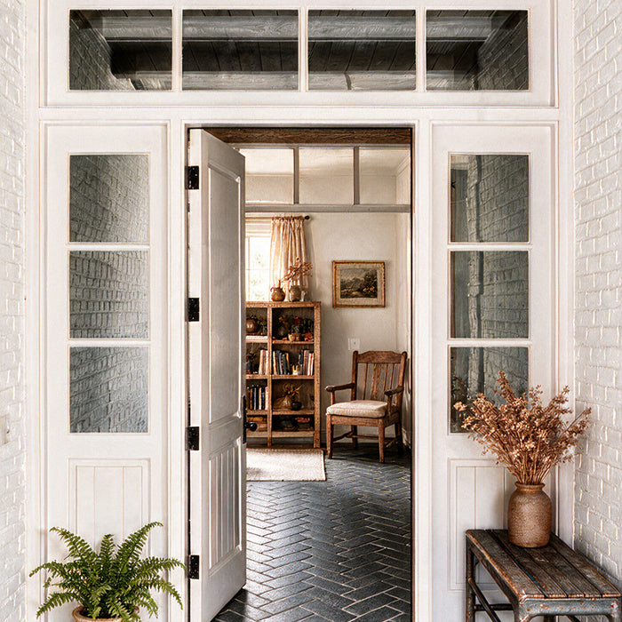 Antiqued Black Slate Hearth Bricks