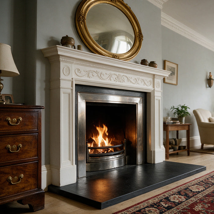 Brazilian Black Riven Slate Hearth