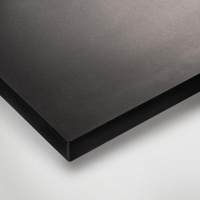Black Honed Granite Teardrop Shaped Hearth