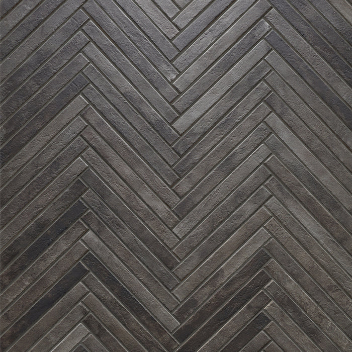 Long Brick Effect Grey Porcelain Tile