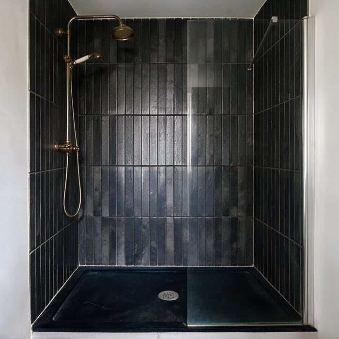 Long Brick Effect Grey Porcelain Tile