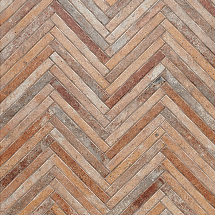 Long Brick Effect Multi Porcelain Tile