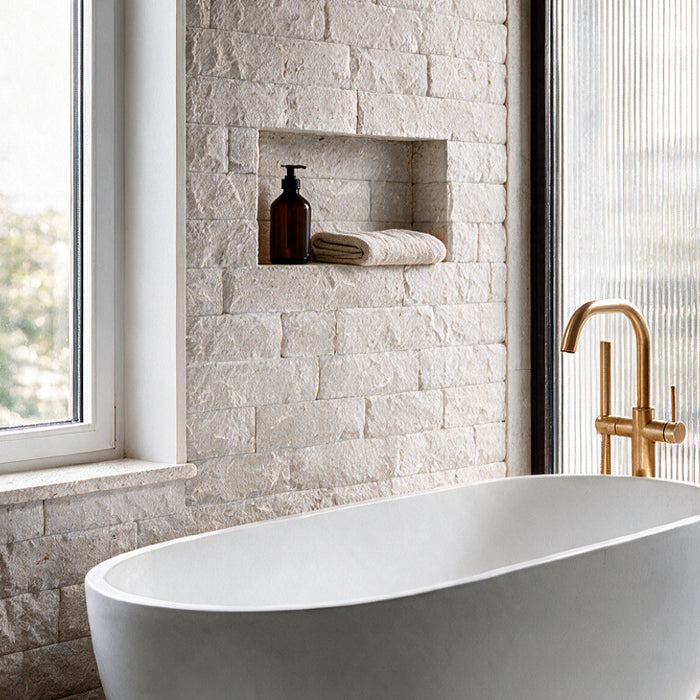 Diana Royal Beige Rough Split Face Limestone Tile