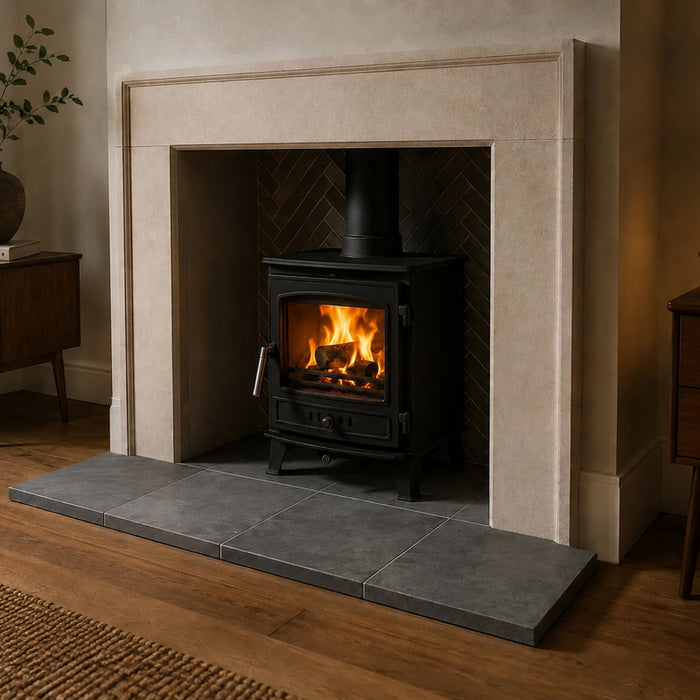 (7 PACK) Brazilian Grey Riven Slate Sectional Hearth Tiles
