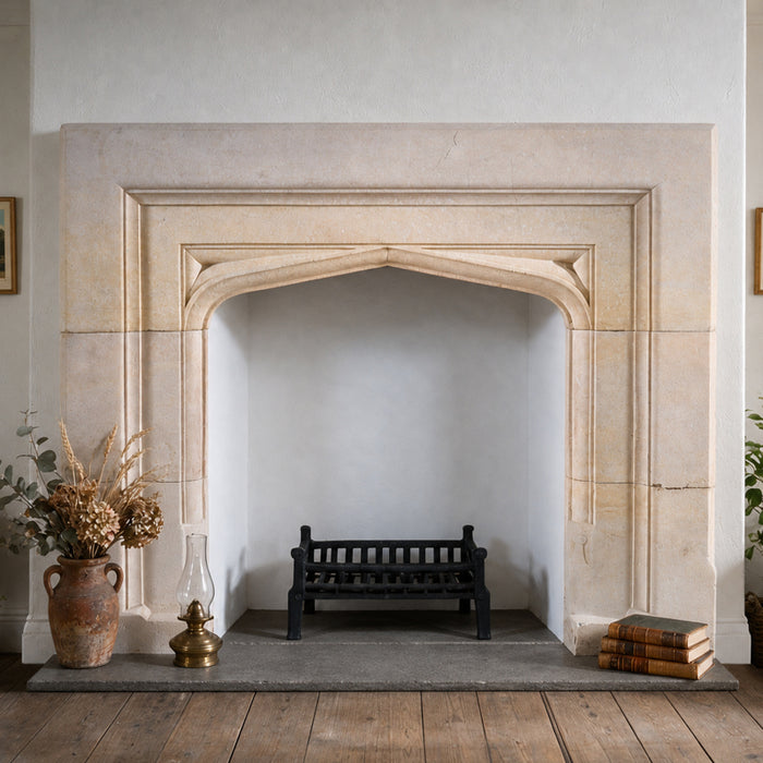 Grey Limestone Hearth