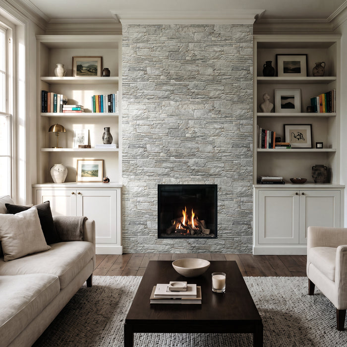 Grey Porcelain Split Face Tiles
