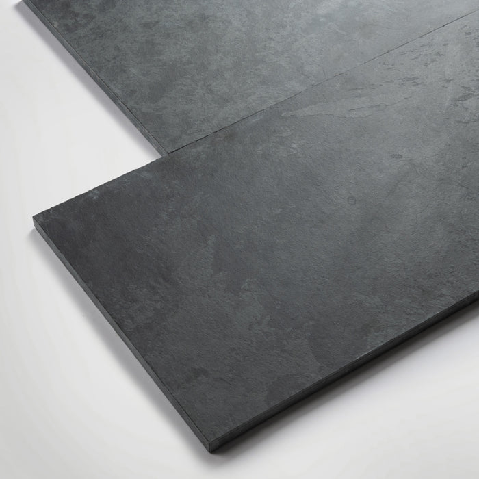 Universal 2 Piece T-Shaped Riven Slate Hearth