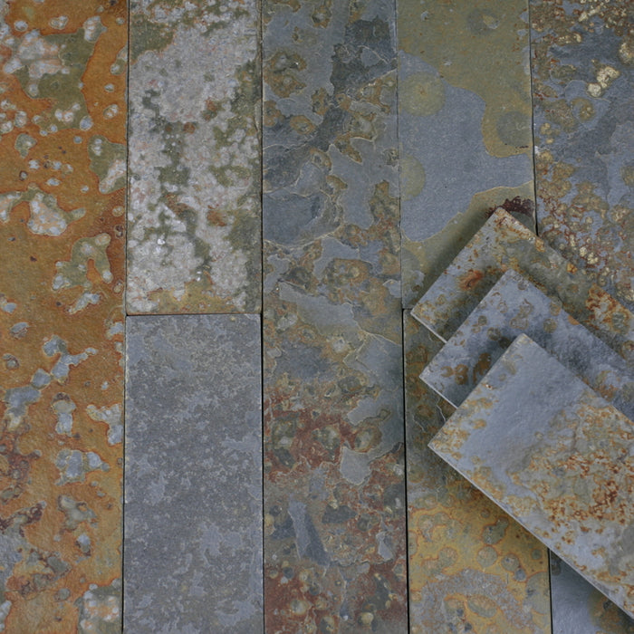 Brazilian Rustic Multicolour Cladding Slate Strips
