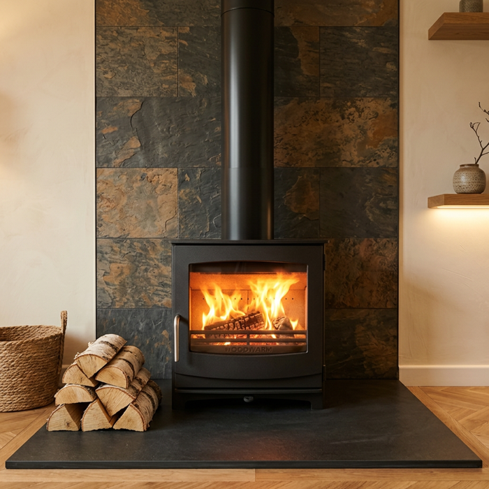 Square Shaped Log Burner Hearth