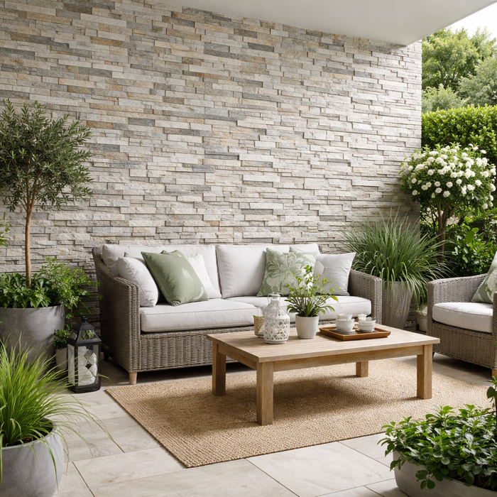 Oyster Slate Split Face Tiles