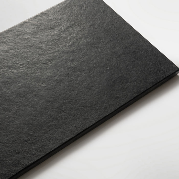 Brushed Black Limestone Hearth