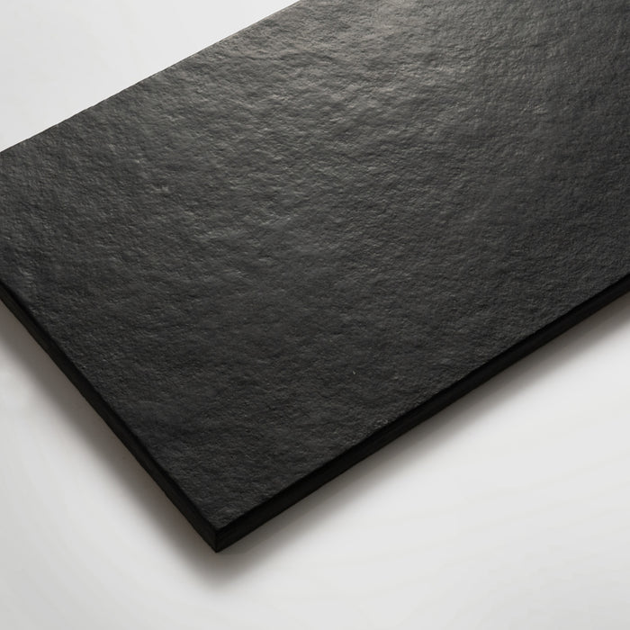 Brushed Black Limestone Hearth