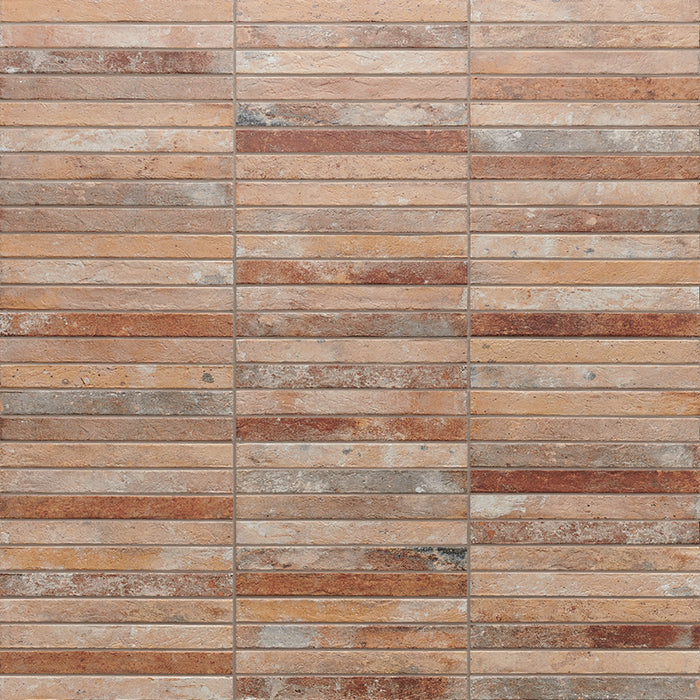 Mulitcoloured Slim Brick Style Tiles - Quality Porcelain - Perfect For Floors & Walls