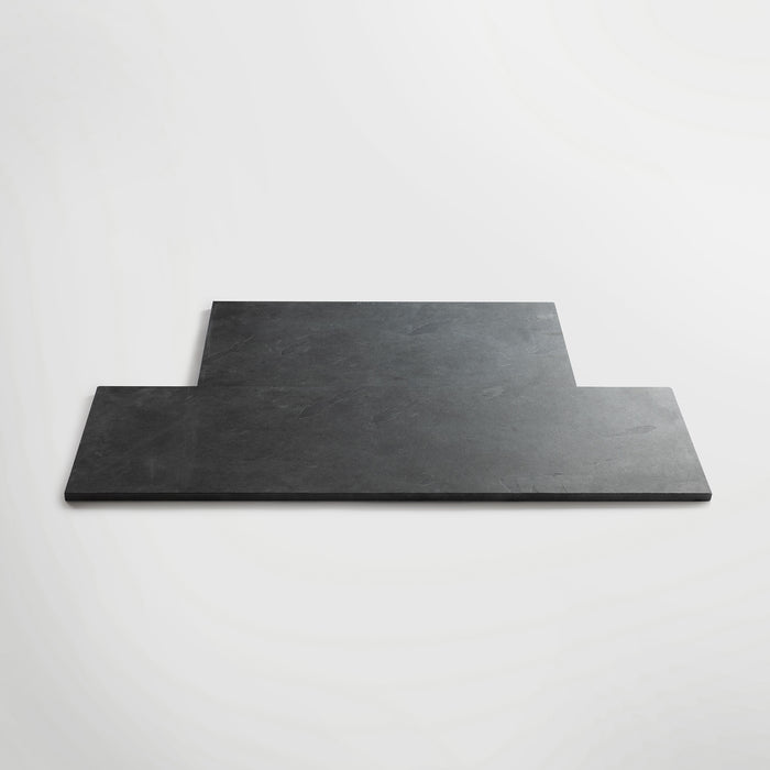 Universal 2 Piece T-Shaped Riven Slate Hearth