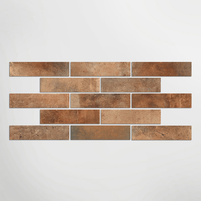 Exposed Aged Red Brickwork Tiles - Decorative Porcelain