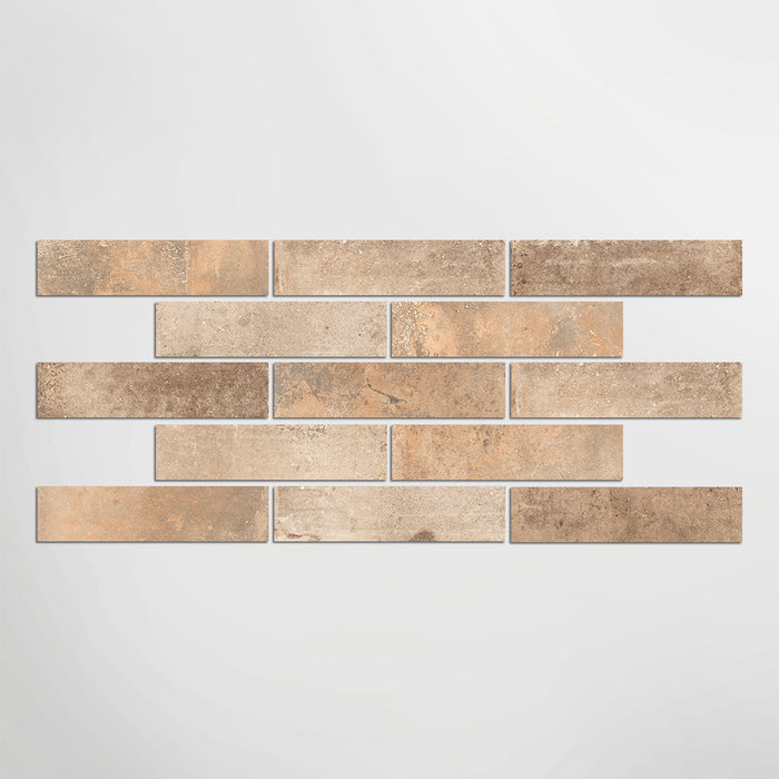 Traditional Brick Beige Porcelain Tile
