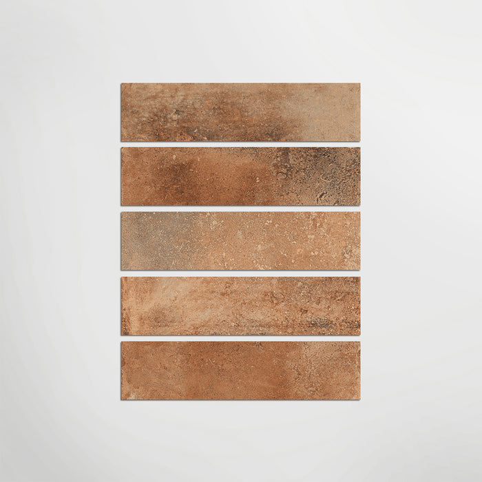 Exposed Aged Red Brickwork Tiles - Decorative Porcelain