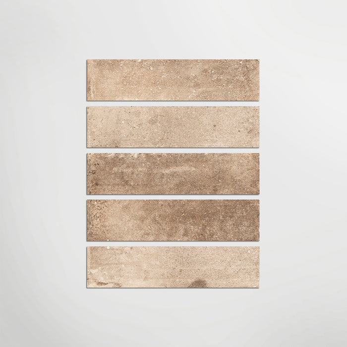 Traditional Brick Beige Porcelain Tile