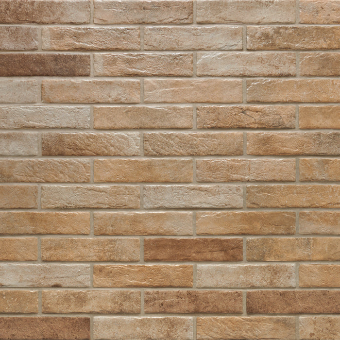 Traditional Brick Beige Porcelain Tile