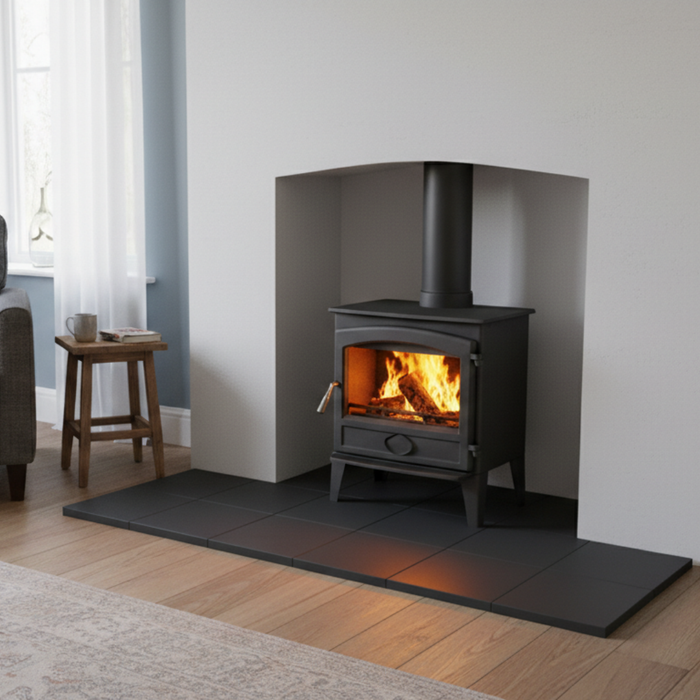 Brazilian Black Riven Slate Sectional Hearth Tiles