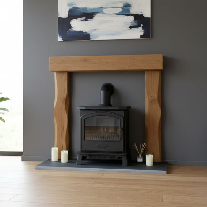 Brazilian Black Riven Slate Hearth