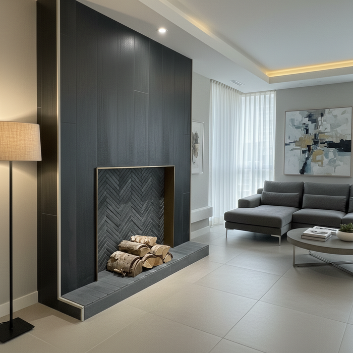 Heritage Black Brick Hearth Tiles