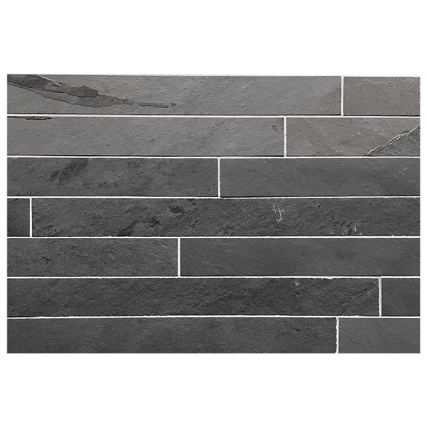 Brazilian Black Riven Slate Cladding Strips