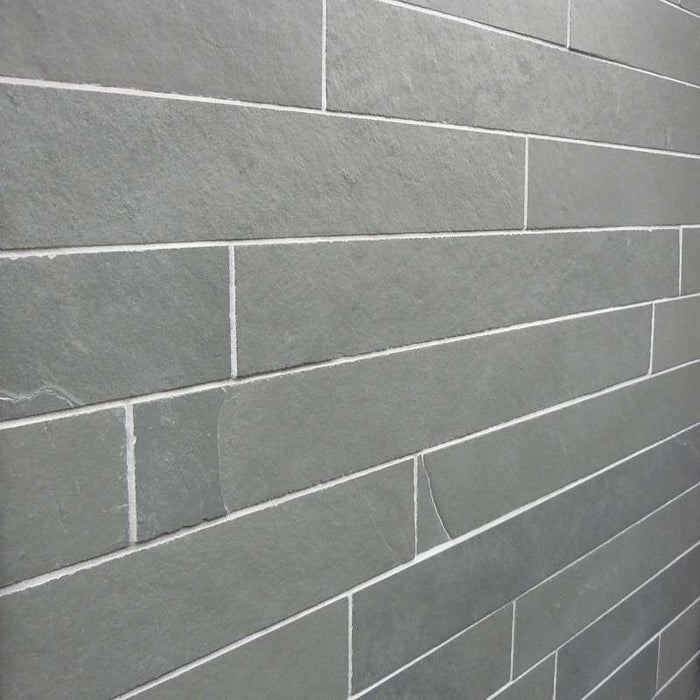 Brazilian Grey Riven Slate Wall Cladding Strips