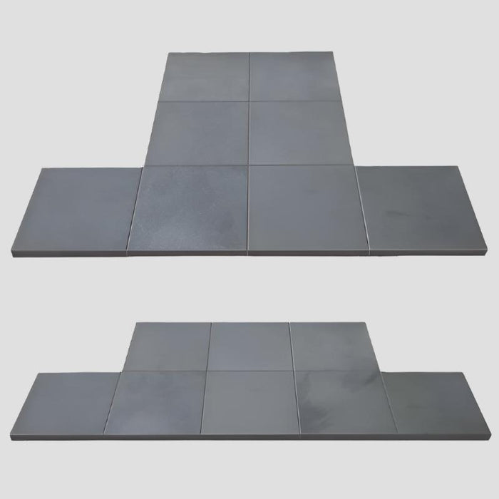 Brazilian Black Riven Slate Sectional Hearth Tiles