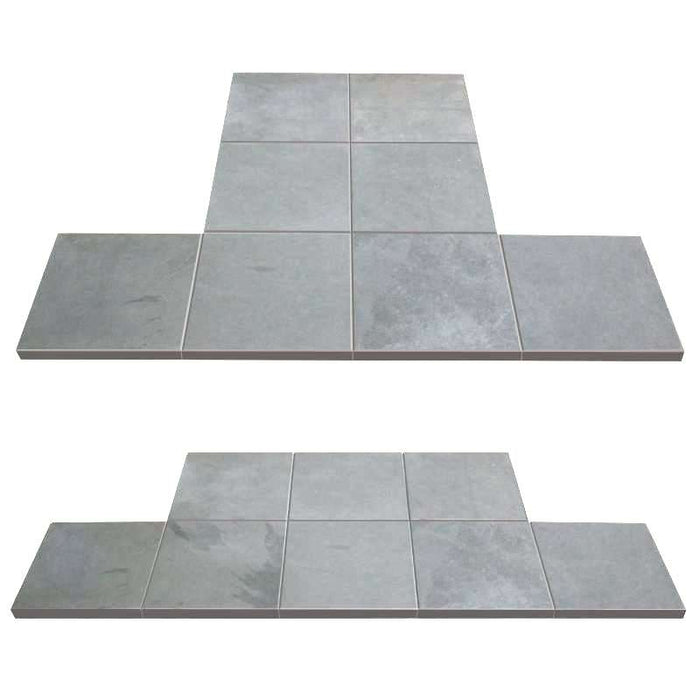 Brazilian Grey Riven Slate Sectional Hearth Tiles